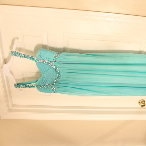 Mint Green Floor Length Prom Dress - Picture 1 of 1